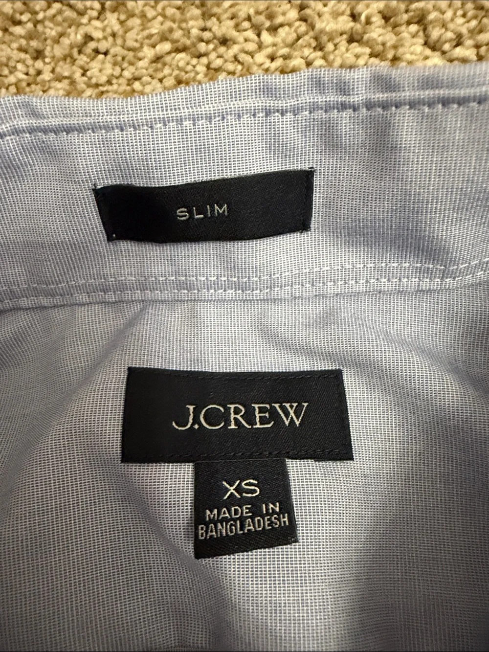 J. Crew Men's Light Blue Dress Shirt - Point Collar